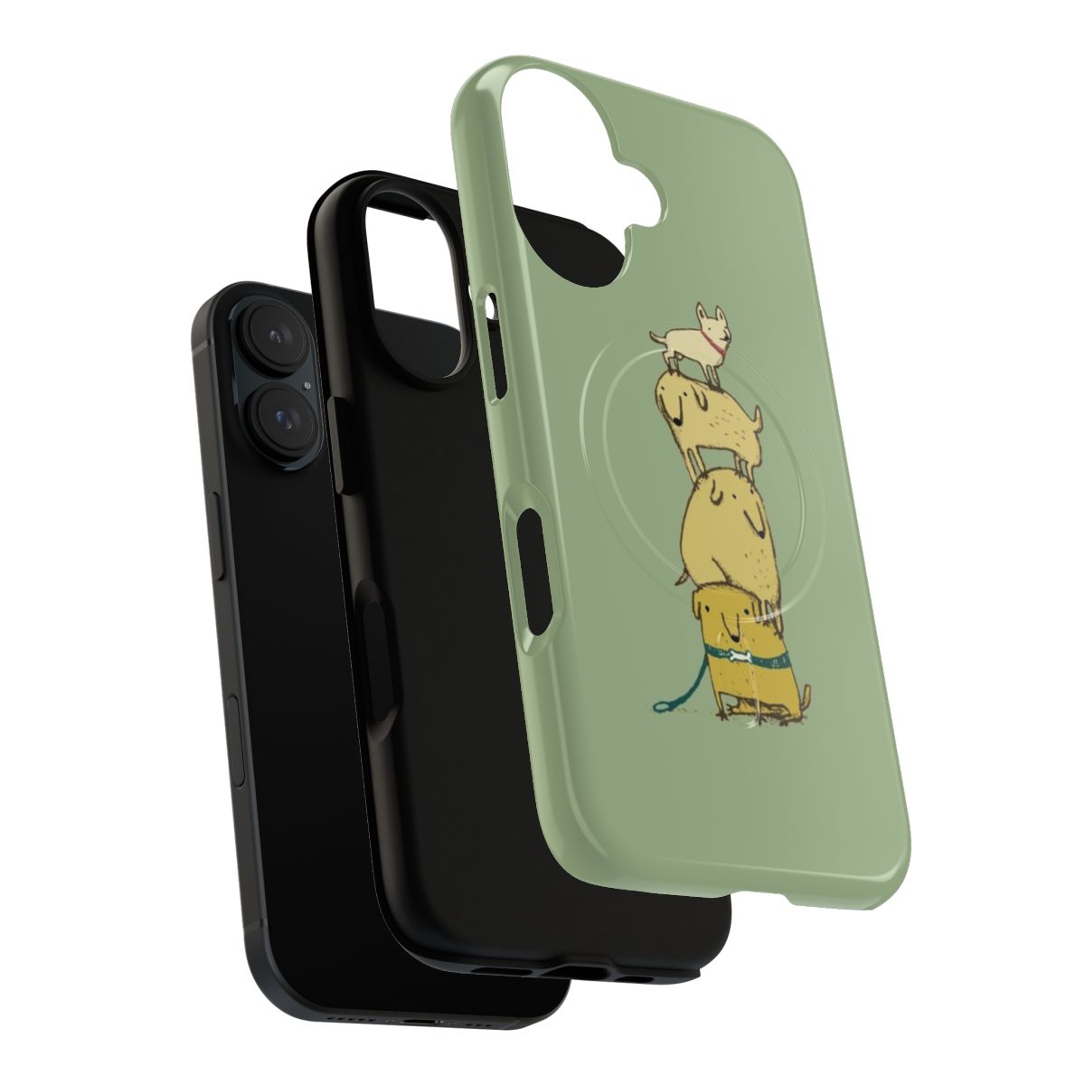 Image of a magnetic phone case featuring a cute puppy design. - Layers