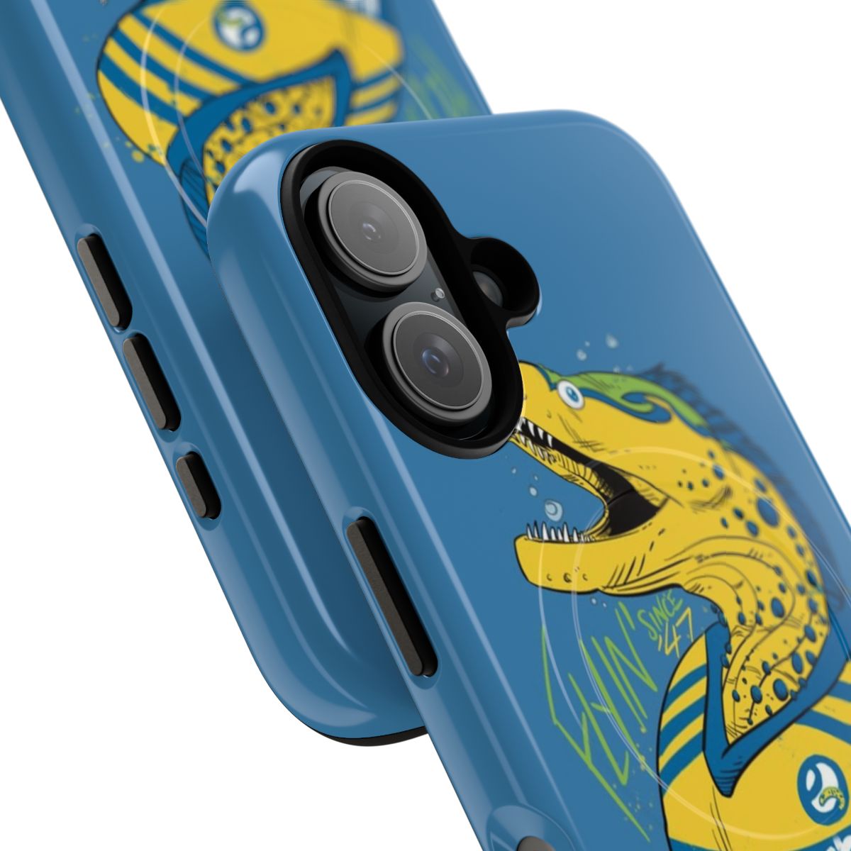 Parramatta Eels Rugby League Magnetic Phone Case with Fan Art Design - Detail