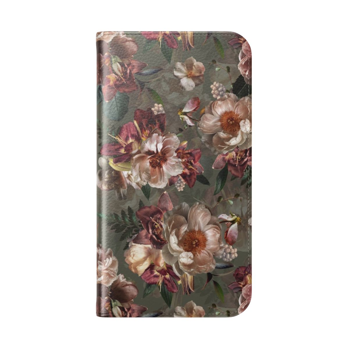 Vintage botanical garden floral pattern phone case - Folded Back