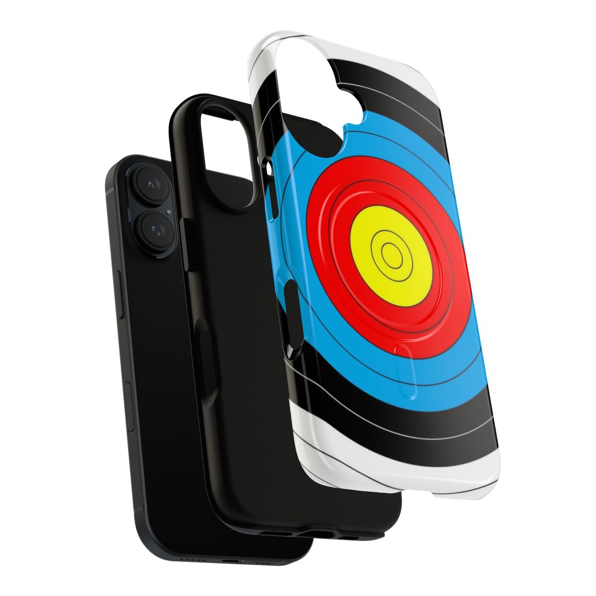 Archery target-themed magnetic tough phone case - Layers