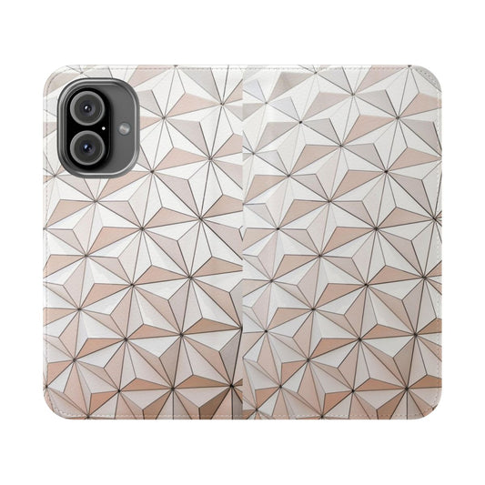 Epcot-themed phone case cover featuring a colorful pattern design of the iconic Epcot ball