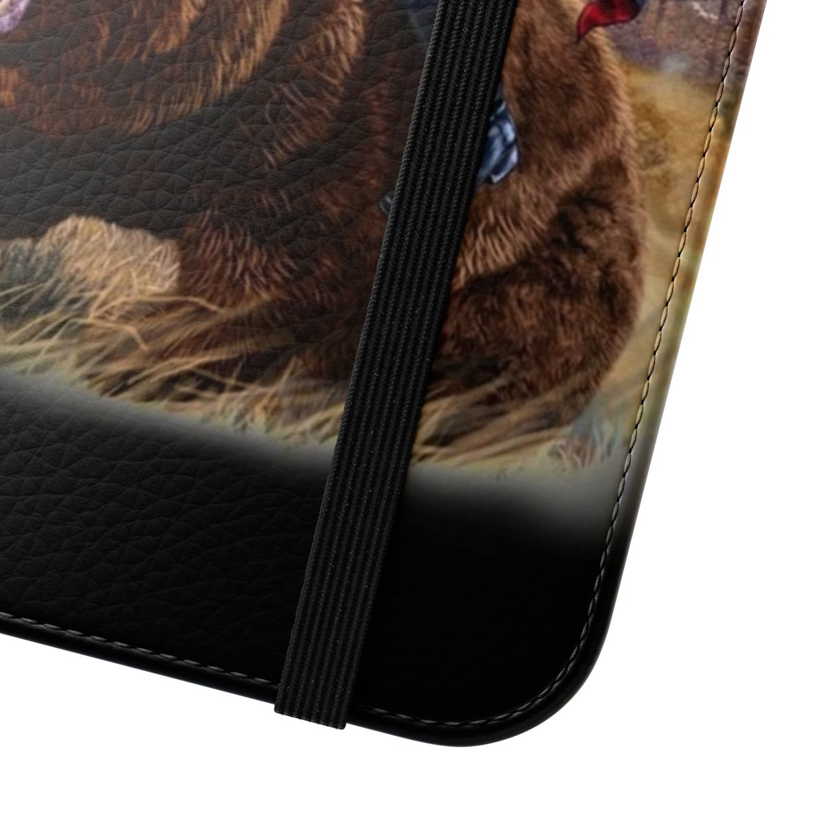 Patriotic phone case featuring a Donald Trump-inspired design - Close Up