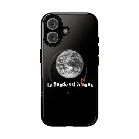 Stylish phone case featuring a vintage graphic inspired by the cult classic French film "La Haine"