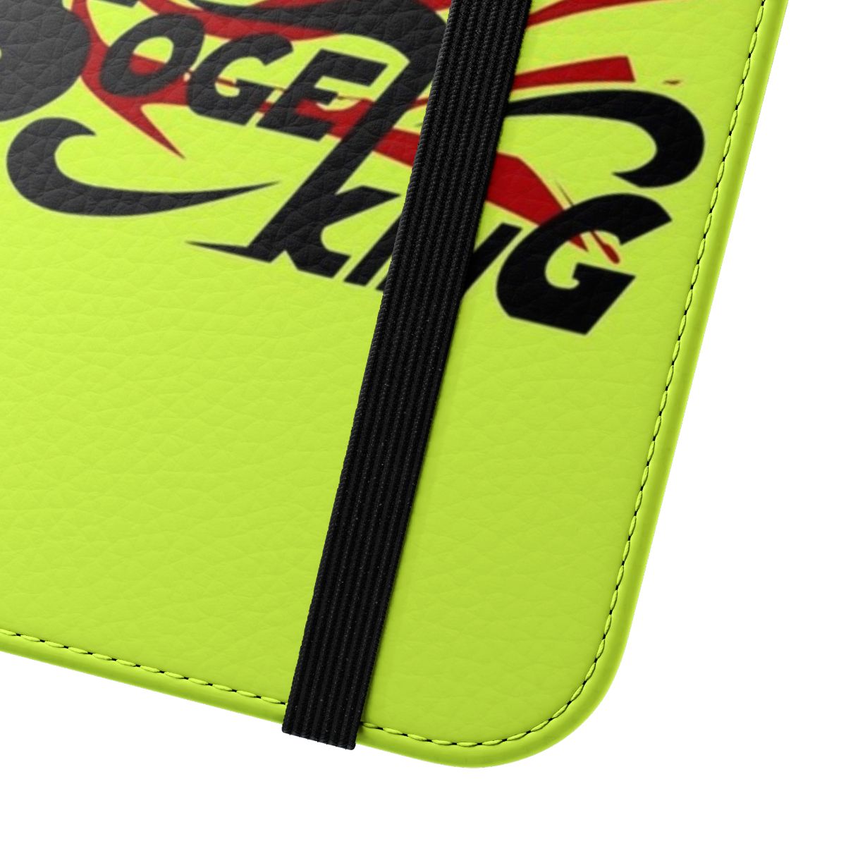 Anime inspired flip cover phone case featuring Sogeking, the Sniper King, from the popular anime series One Piece. - Close Up