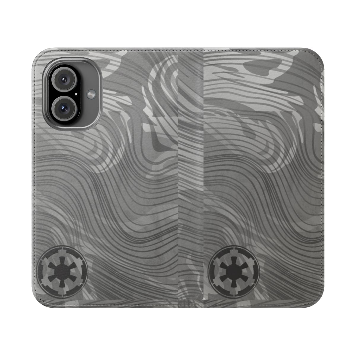 Premium beskar steel phone case with mandalorian-inspired armor design