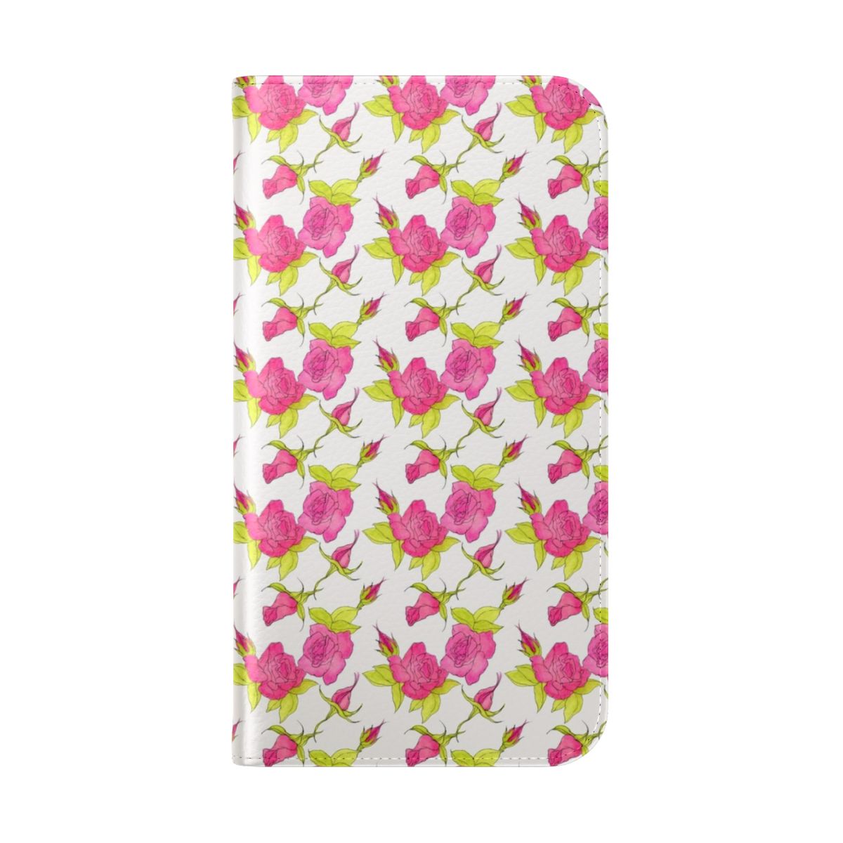 Beautiful pink roses floral pattern on a phone case cover - Folded Back