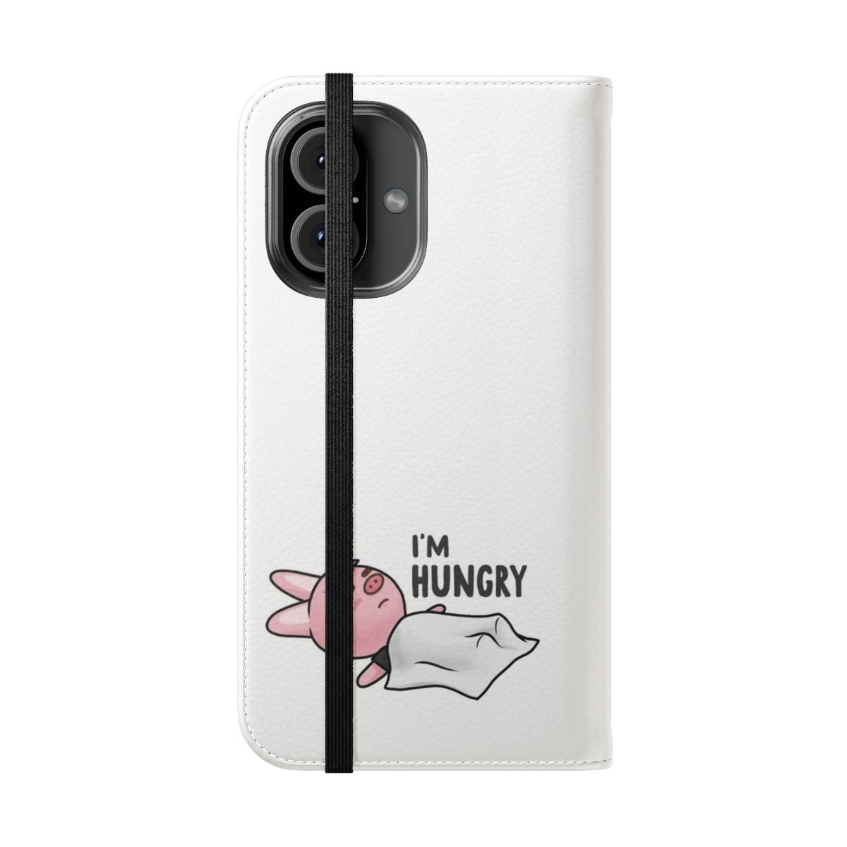 Dwaekki inspired flip cover phone case featuring the popular Stray Kids character - Folded Front