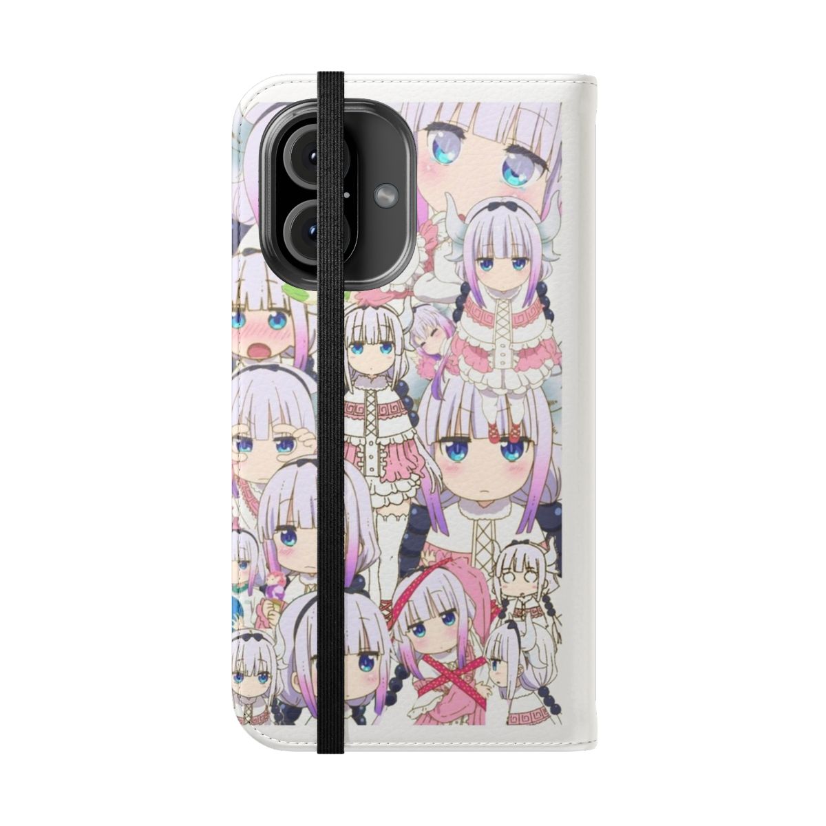 Kanna Kamui-themed phone case with a flip cover design - Folded Front