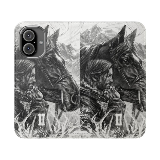 Arthur Morgan inspired flip cover phone case for smartphones