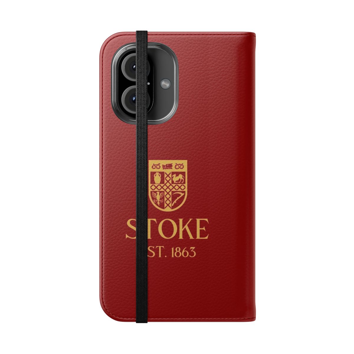 Gold Stoke City Flip Cover Phone Case - Folded Front