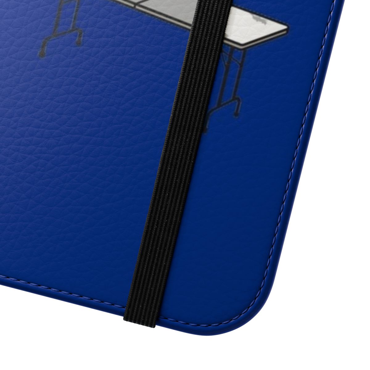 A flip cover phone case featuring a Buffalo Bills Mafia-inspired table dive design. - Close Up