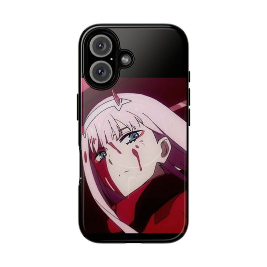 Magnetic Tough Phone Case featuring the character Zero Two from the anime Darling in the Franxx