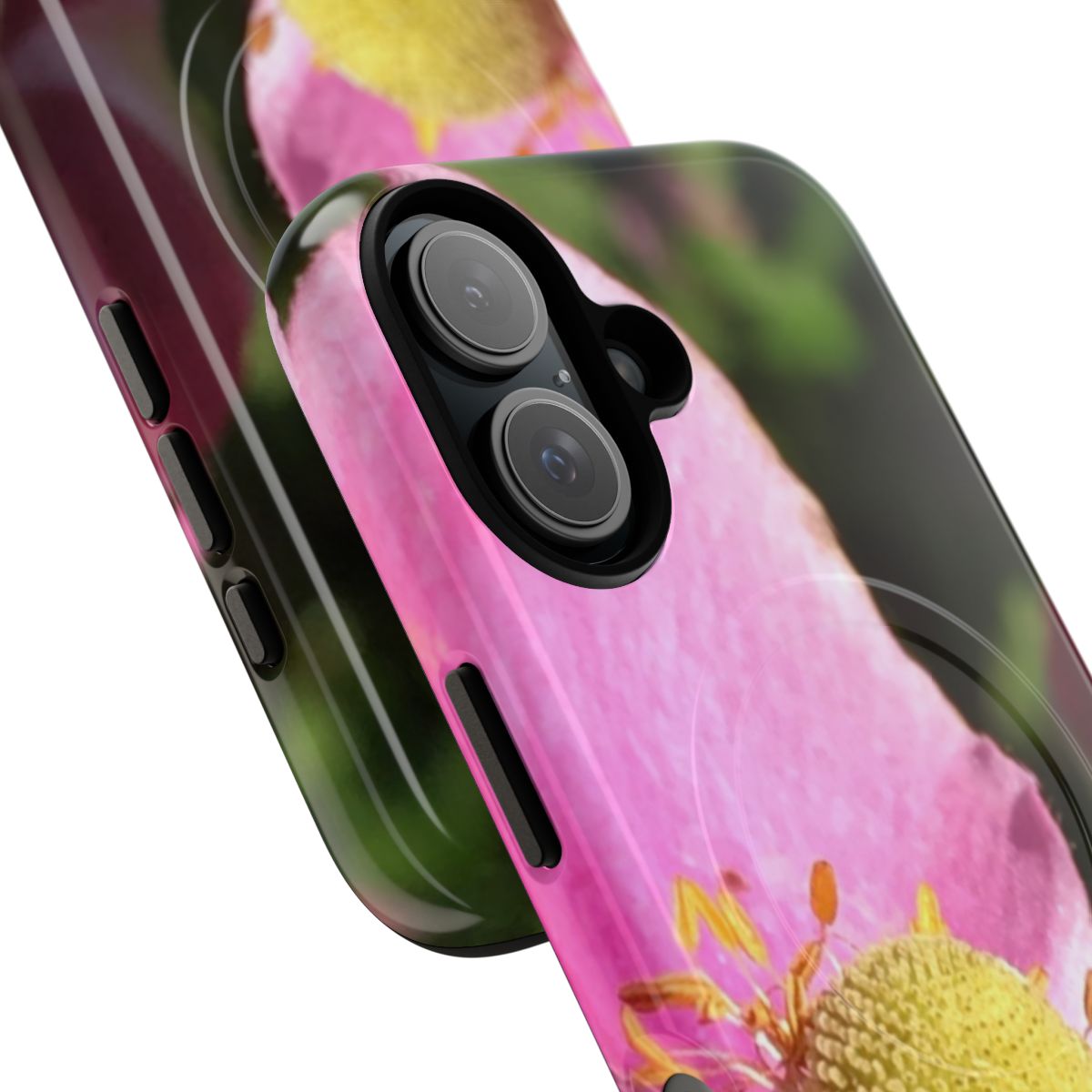 Vibrant floral-patterned magnetic phone cases for photography enthusiasts - Detail