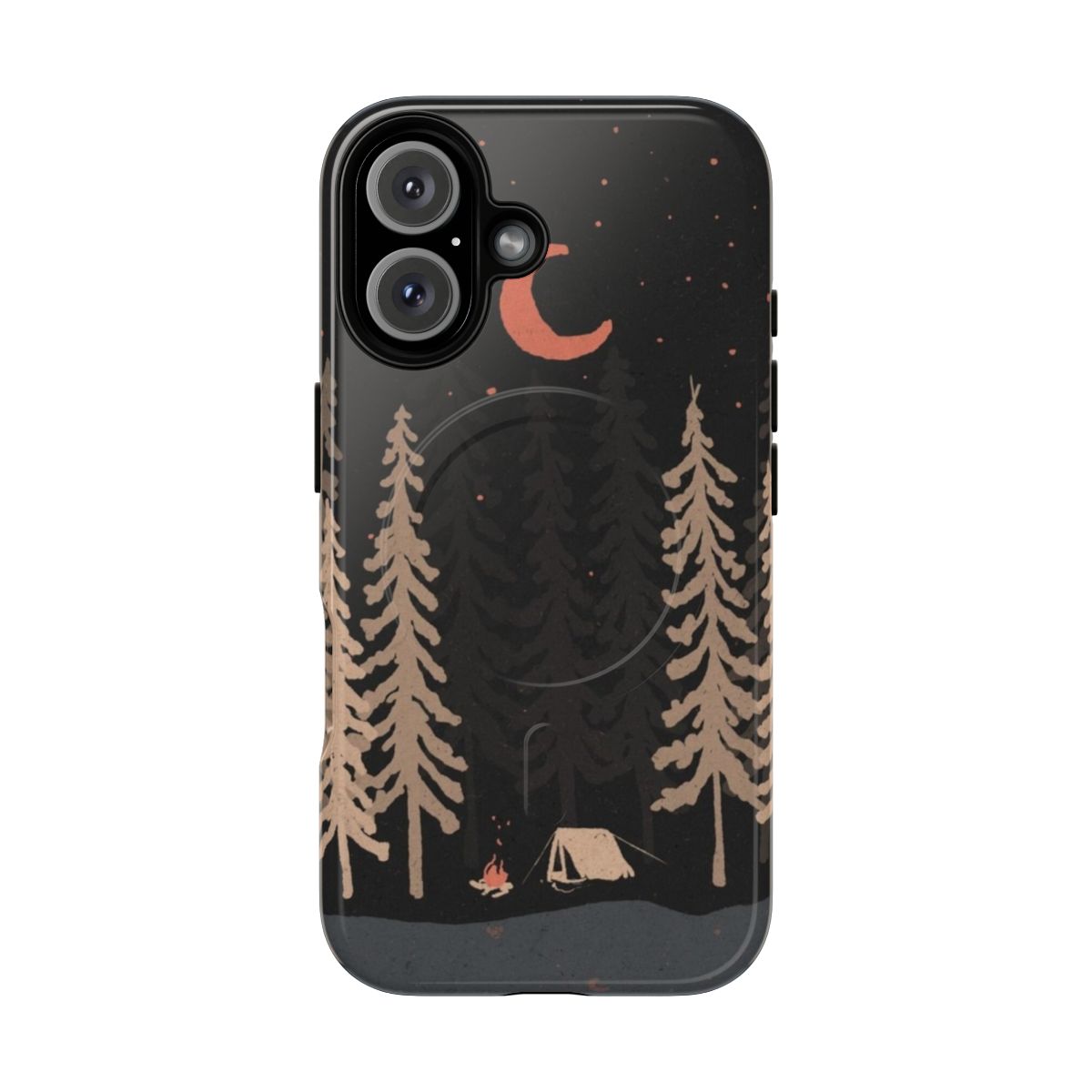 Magnetic phone case with nature-inspired design for outdoor adventure