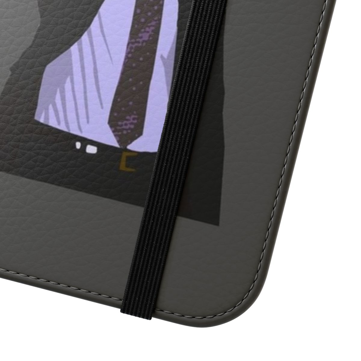 Flip phone case with "The Office" inspired design - Close Up