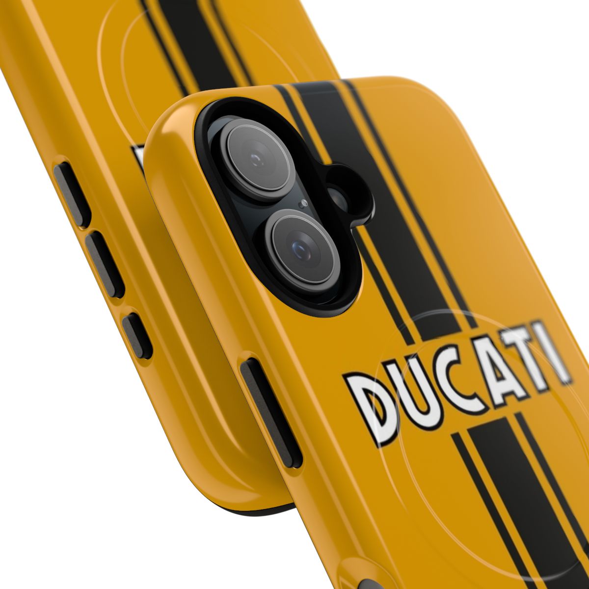 Retro Ducati-inspired magnetic tough phone case with graphic design - Detail