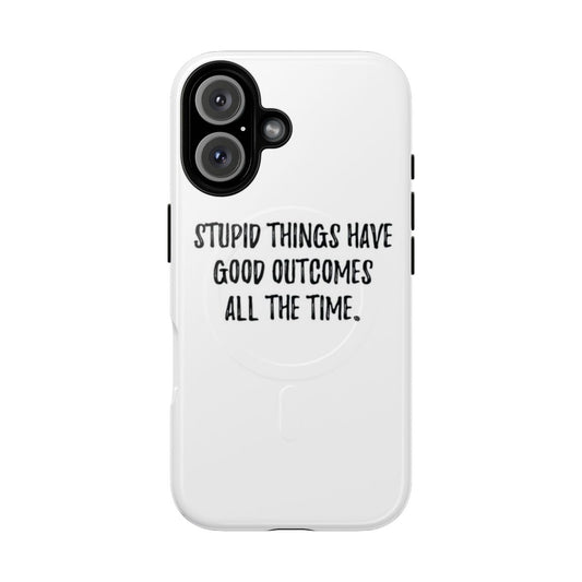 Magnetic tough phone case with Outer Banks inspired quotes and design