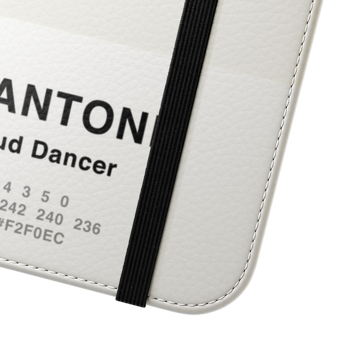 Pantone grey flip cover phone case with a simple, minimalist design - Close Up