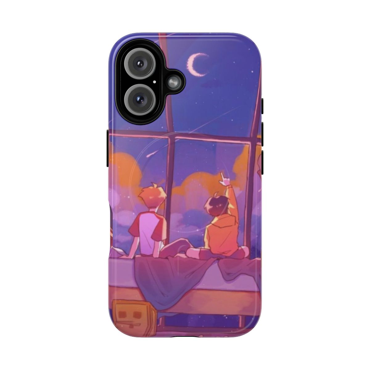 Tommy and Tubbo themed magnetic phone case with a tough design