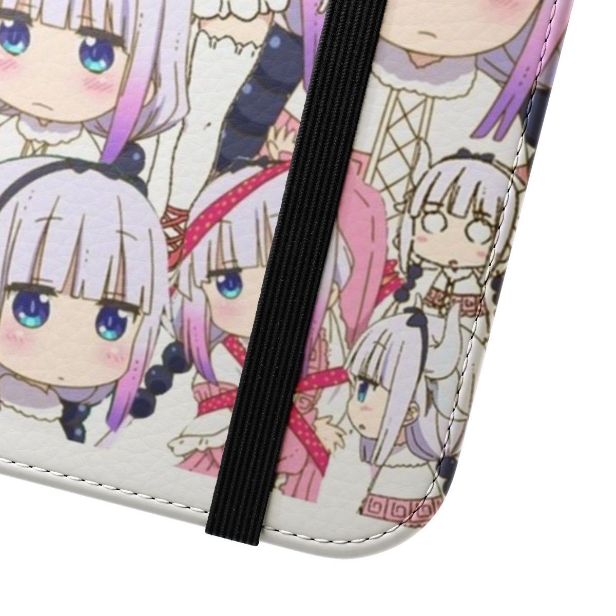 Kanna Kamui-themed phone case with a flip cover design - Close Up