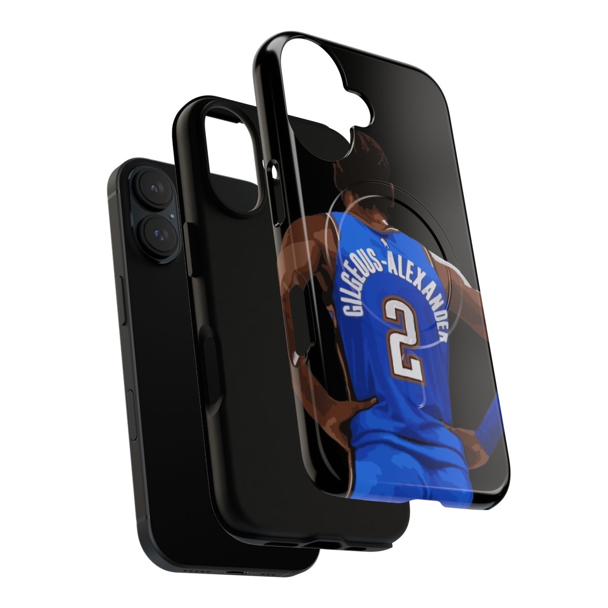 Custom phone case featuring Shai Gilgeous-Alexander, star player of the Oklahoma City Thunder - Layers