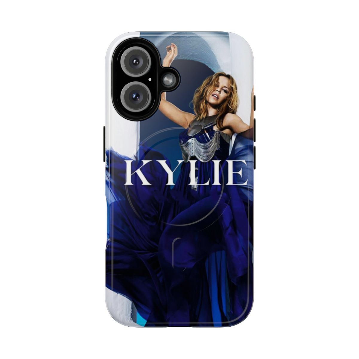 Fashionable magnetic phone case with a design inspired by the music of Kylie Minogue.