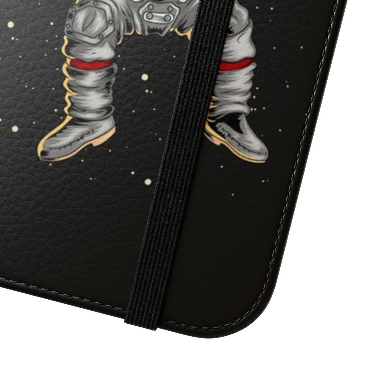 Space-inspired basketball-themed flip phone case - Close Up