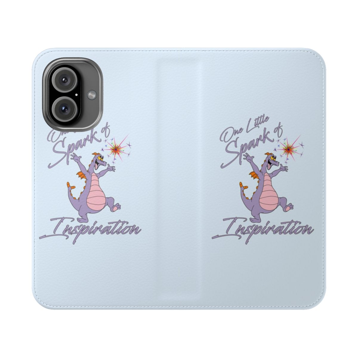 Figment the Disney dragon on a flip cover phone case