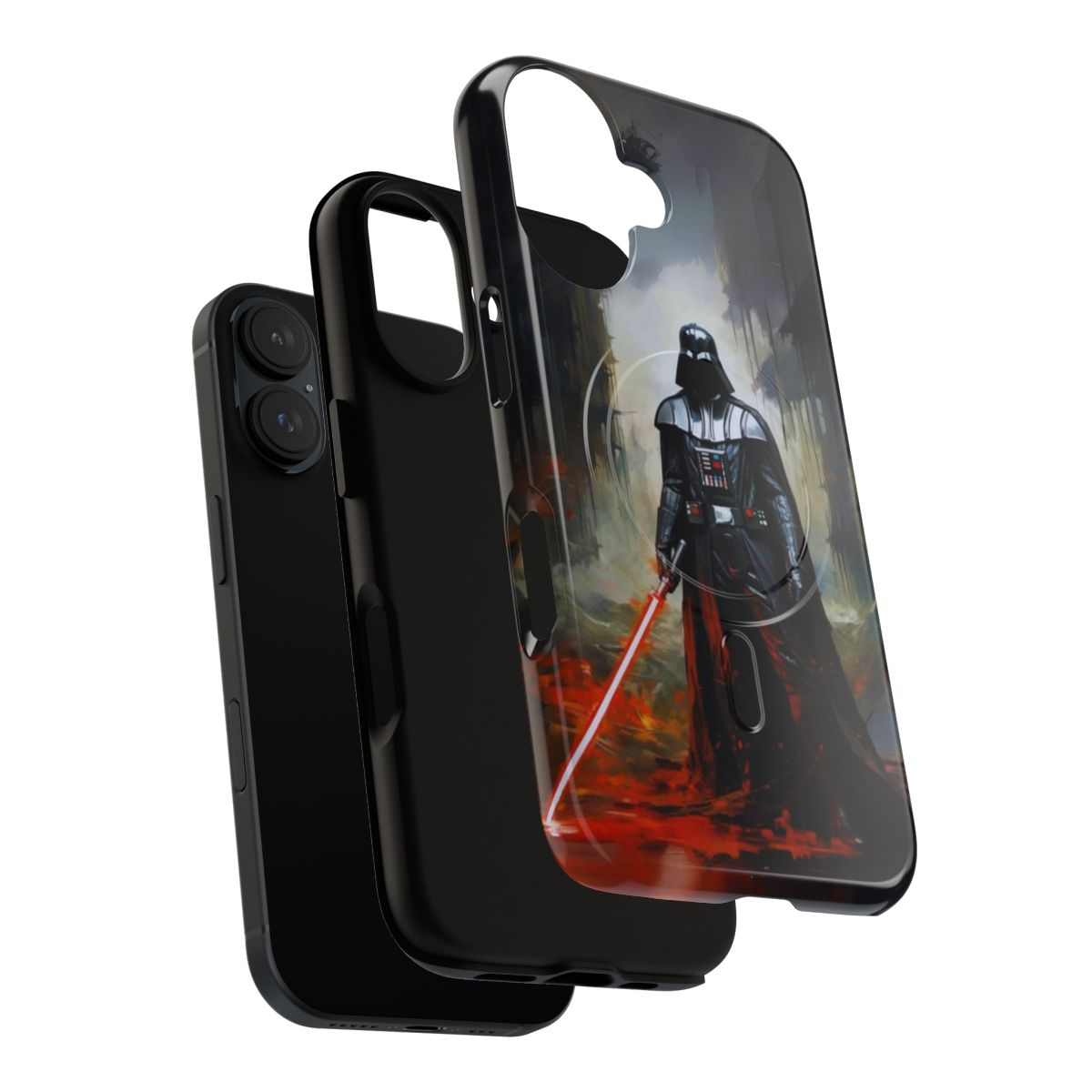 Magnetic protective phone case with Star Wars Darth Vader design - Layers