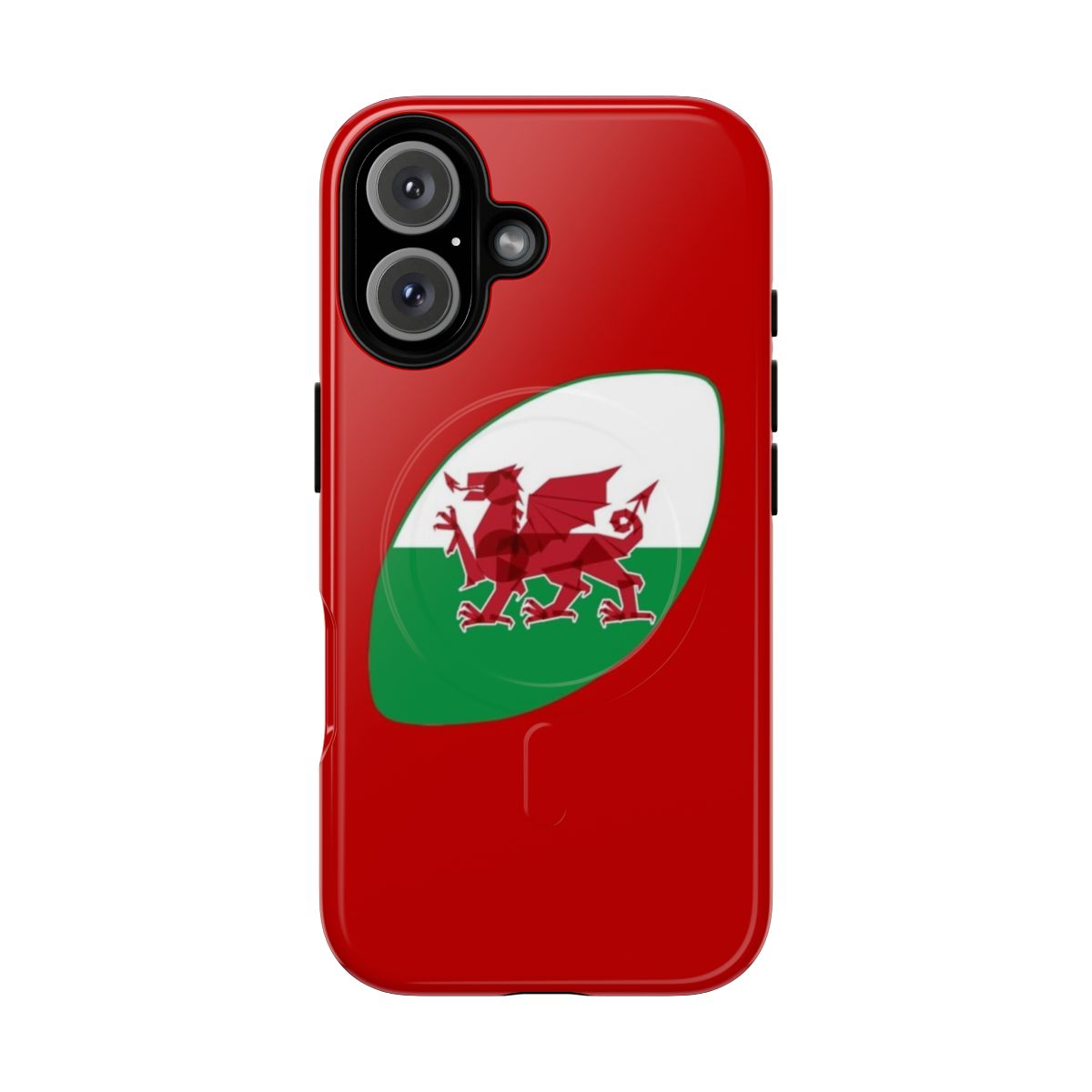 Wales rugby phone case with iconic red dragon design