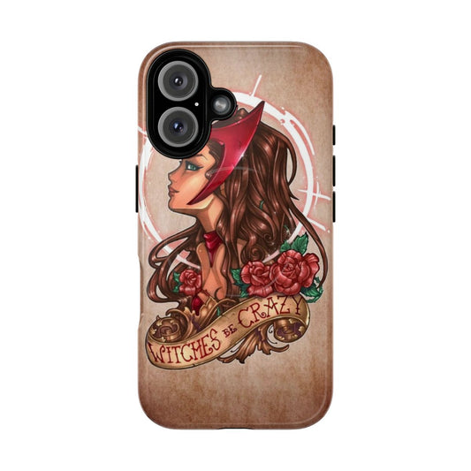 A stylish and protective phone case with a spooky, gothic aesthetic design.