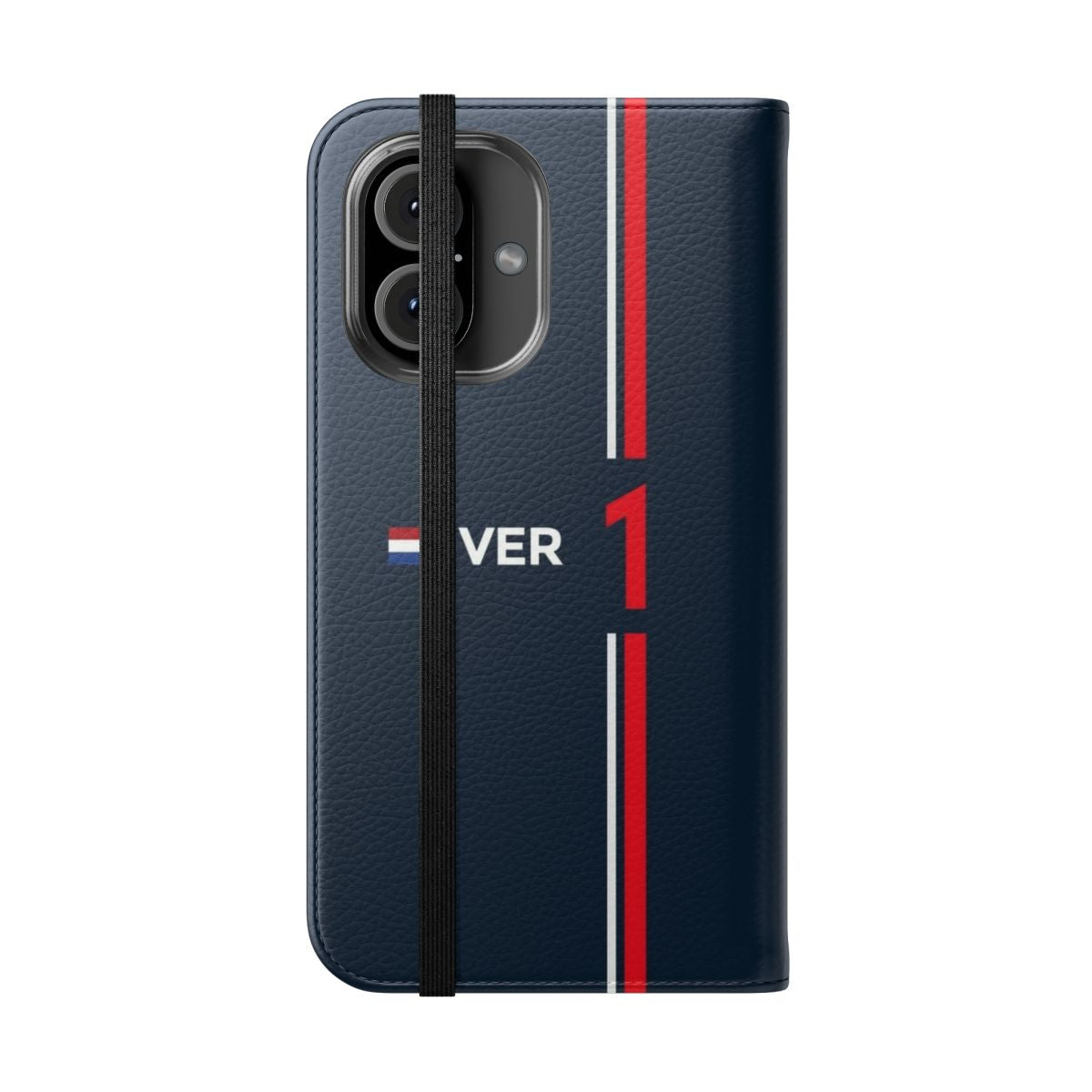 Motorsport inspired F1 2022 phone case with Max Verstappen design - Folded Front