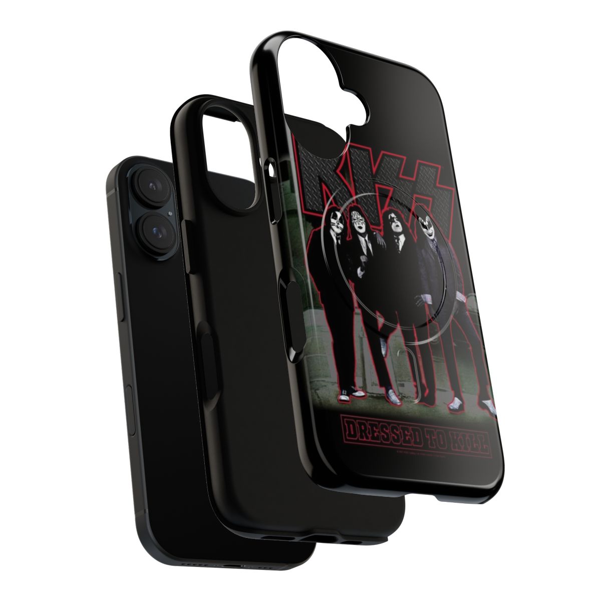 Magnetic tough phone case featuring KISS band fan art design - Layers