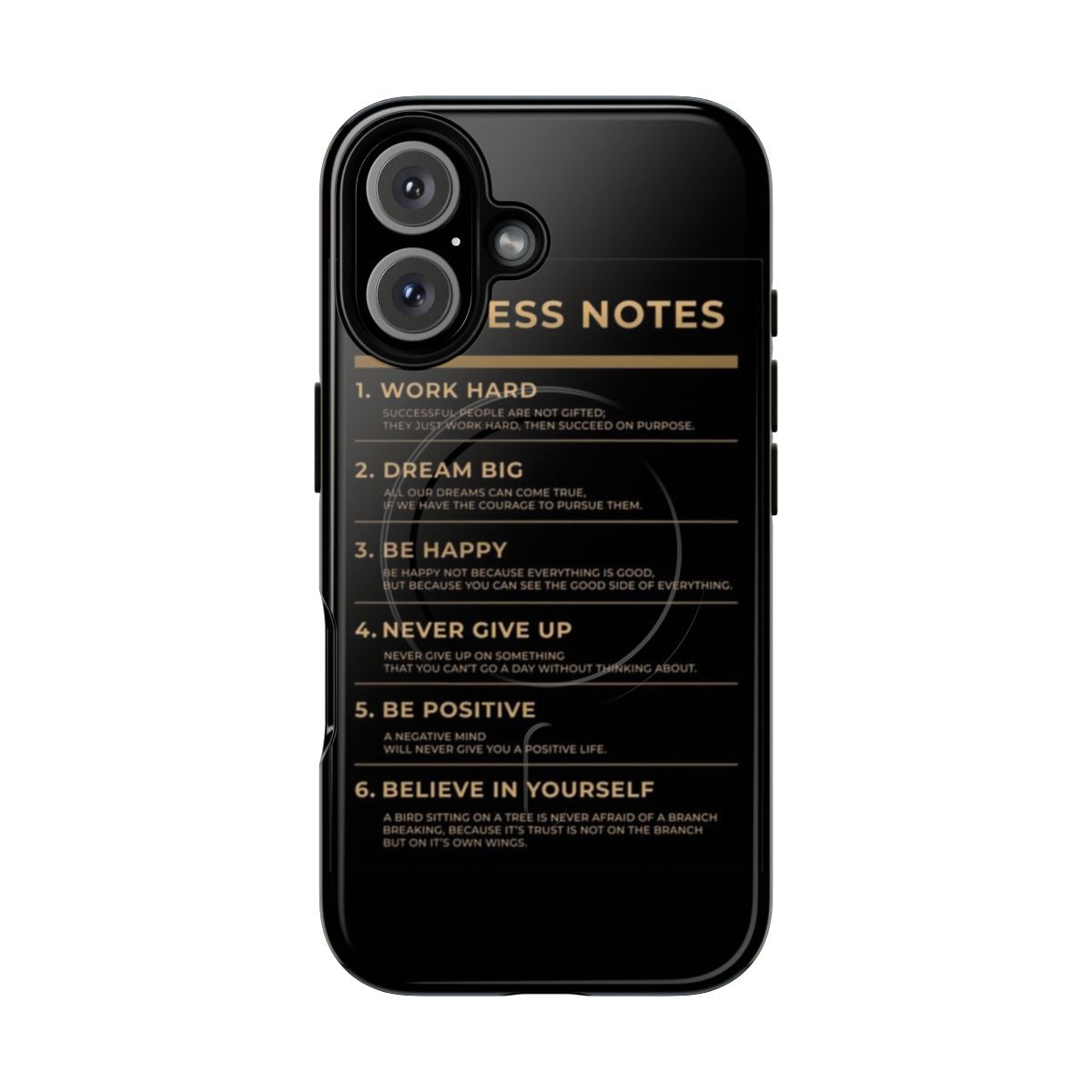 Motivational success notes magnetic tough phone case with luxury car and pet animal designs