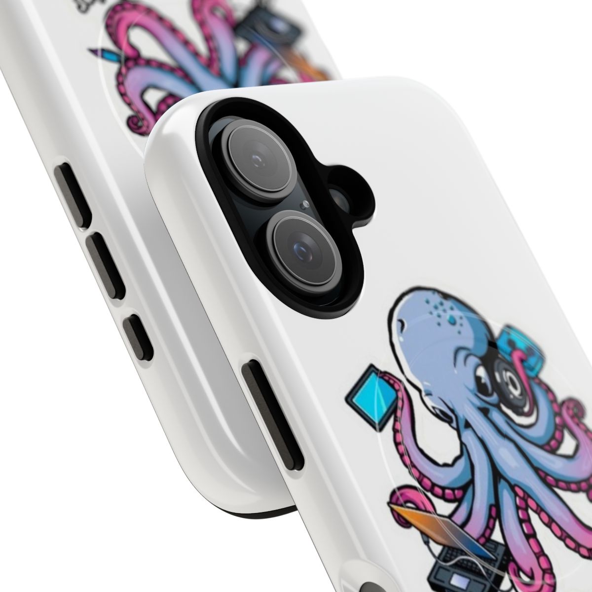 Octopus-themed magnetic and tough phone case for tech-savvy users - Detail