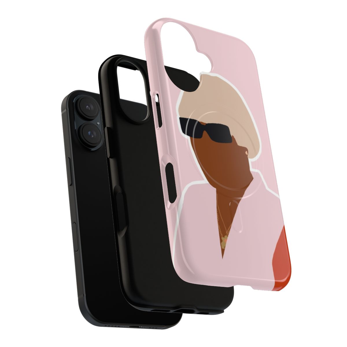 A stylish phone case featuring the image of singer-songwriter Tyler the Creator. - Layers