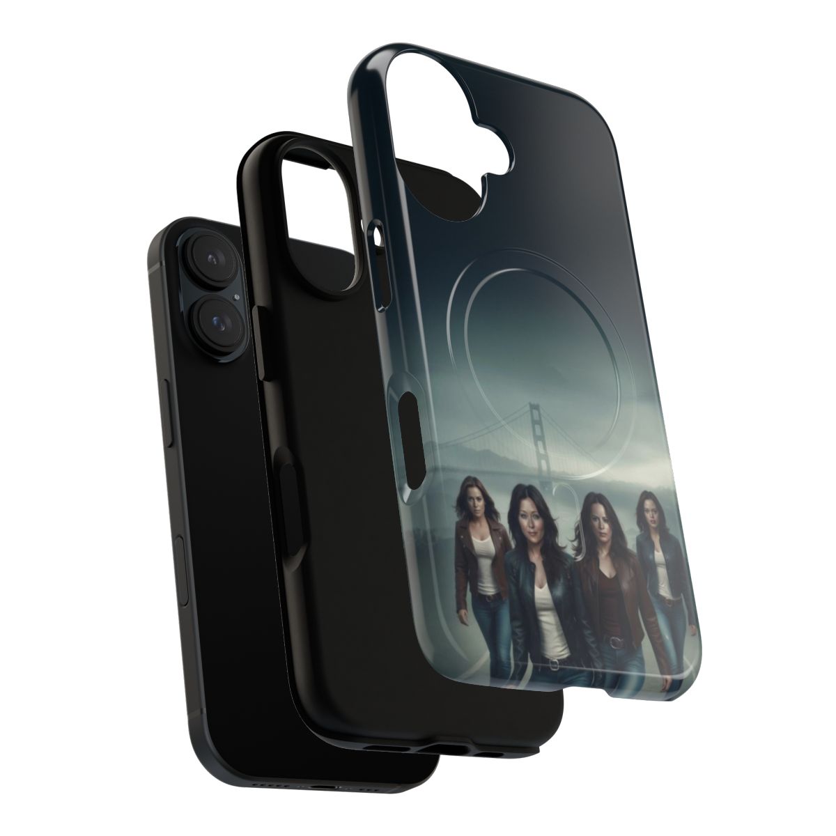 Protective phone case with Four Witches and triquetra design - Layers