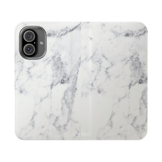 White marble pattern phone case