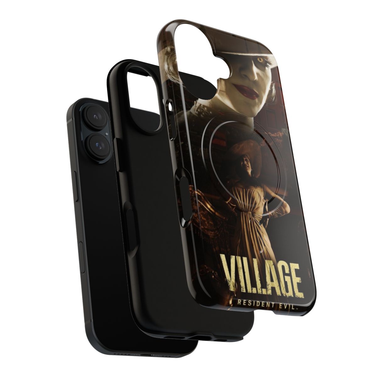 Magnetic tough phone case featuring the iconic Resident Evil Village character Lady Dimitrescu, also known as the Tall Vampire Lady. - Layers