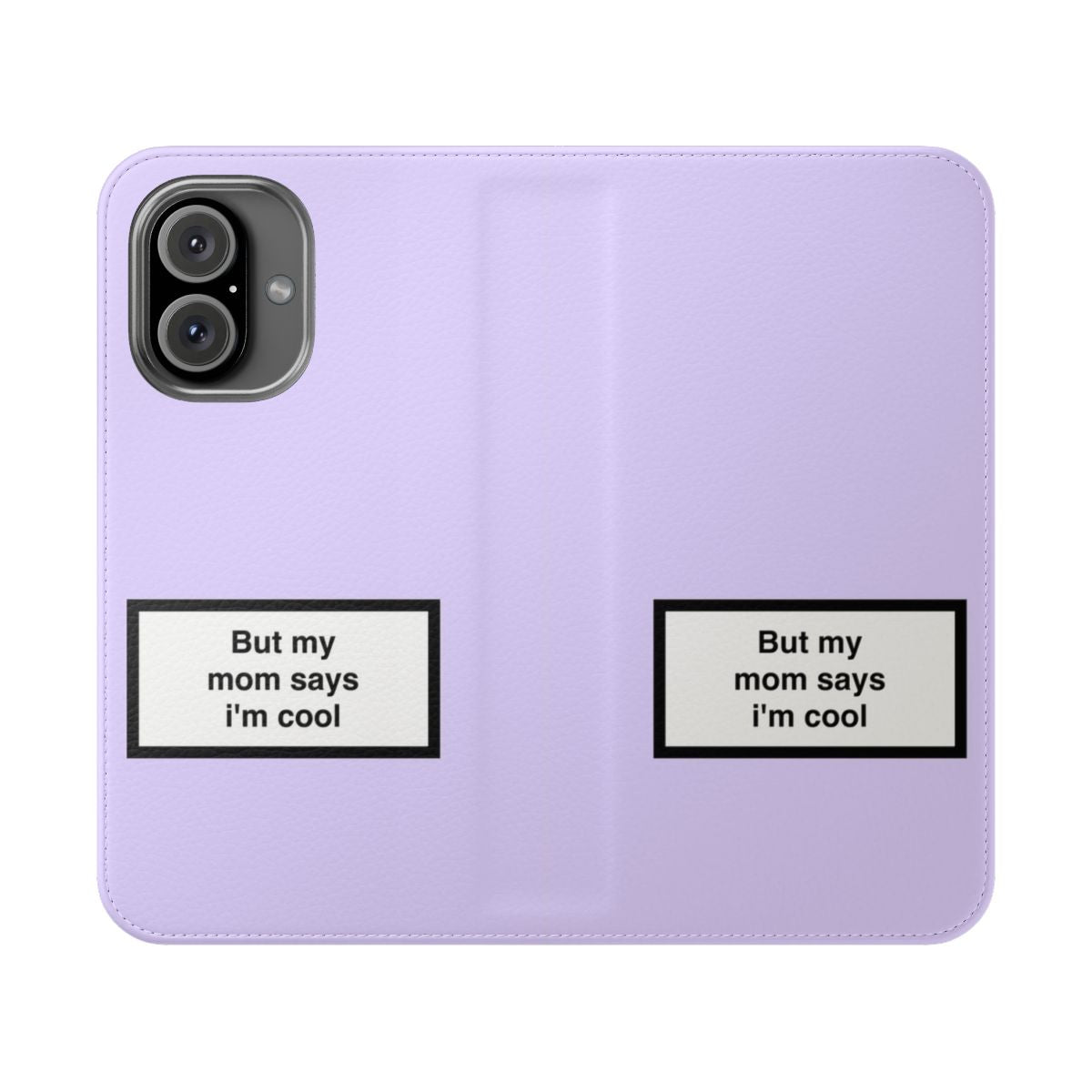 Flip cover phone case with a funny, sarcastic saying for social media lovers