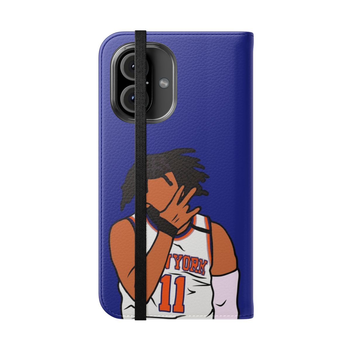 Jalen Brunson Inspired 3 Point Celebration Phone Case - Folded Front