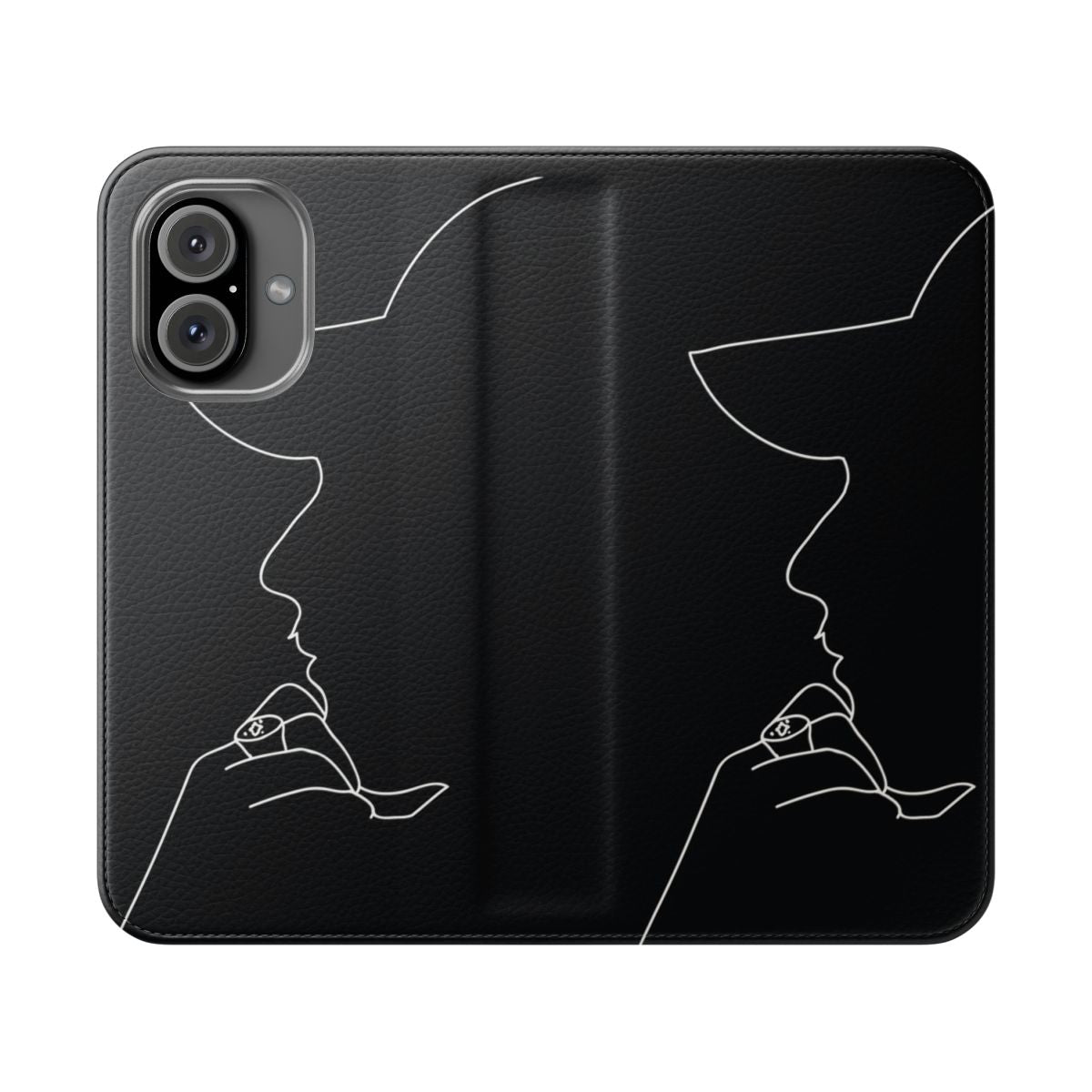 Nekfeu-inspired flip cover phone case for smartphones