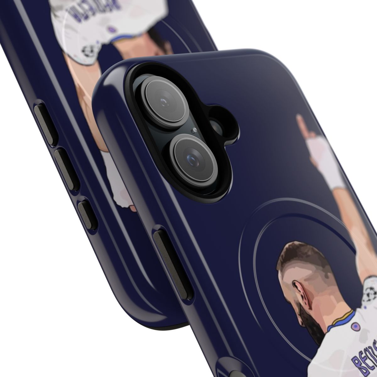 Karim Benzema inspired phone case featuring the Real Madrid and France national team player - Detail