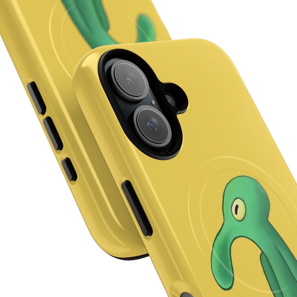 Bold and Brash themed phone case with Spongebob and Squidward inspired design - Detail