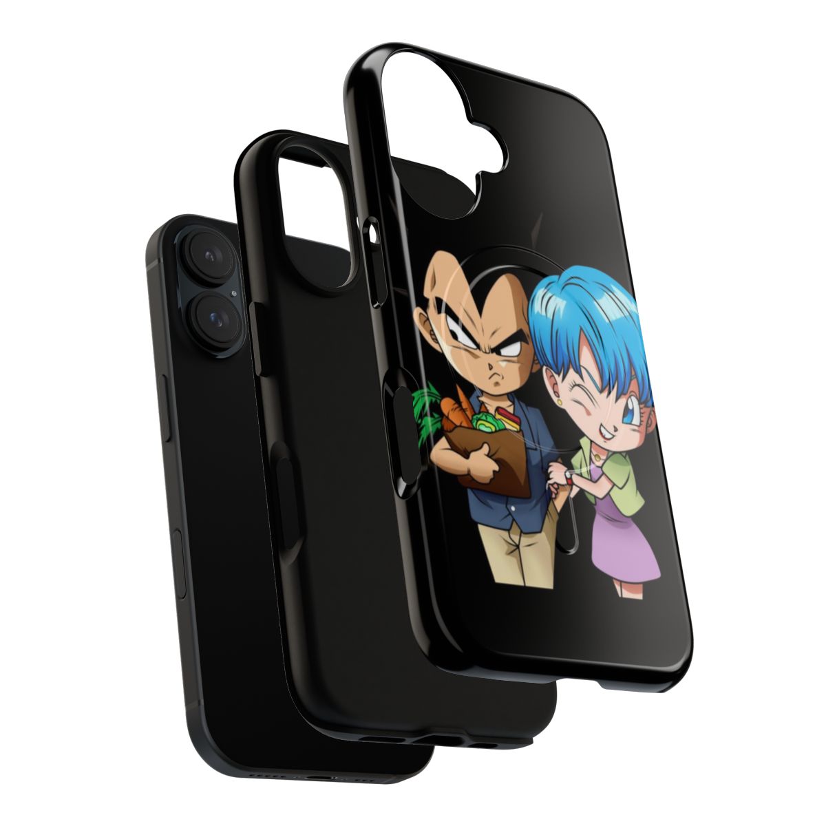 Dragon Ball Z Vegeta and Bulma anime couple magnetic tough phone case - Layers