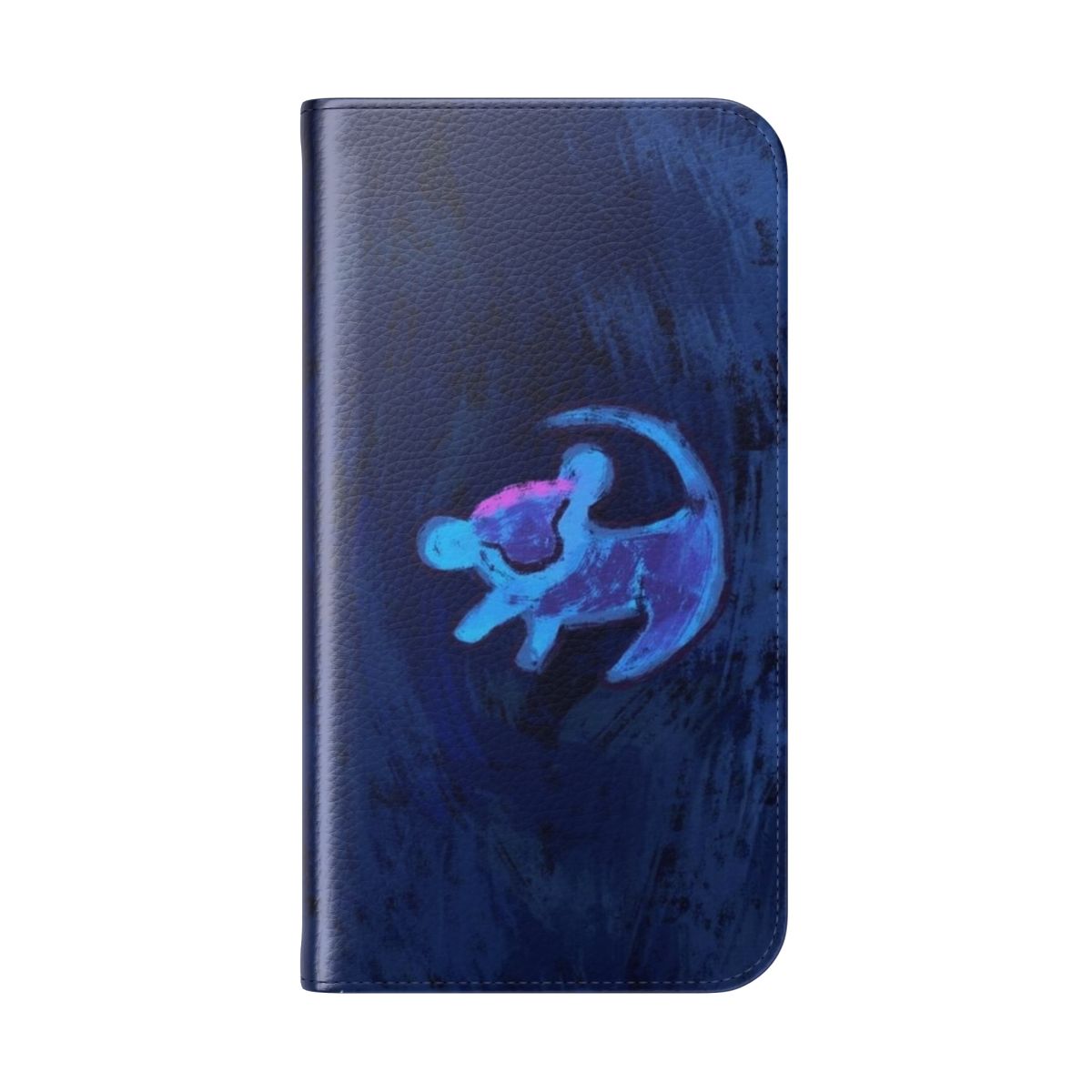 A cartoon image of Simba the lion from The Lion King movie on a phone case. - Folded Back