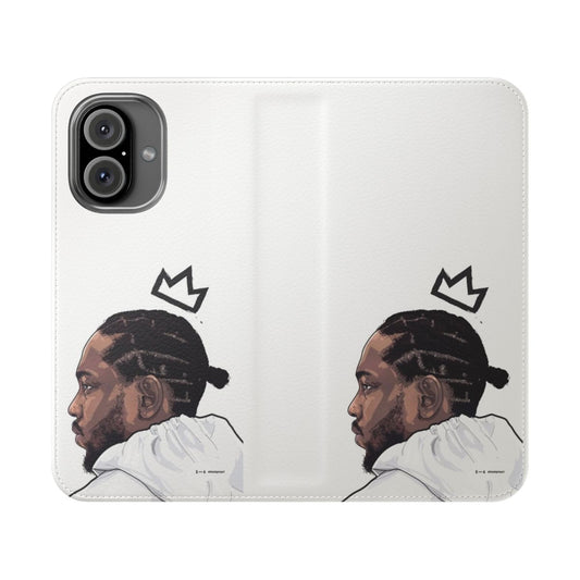 Custom phone case featuring a spiral notebook design inspired by Kendrick Lamar's album artwork