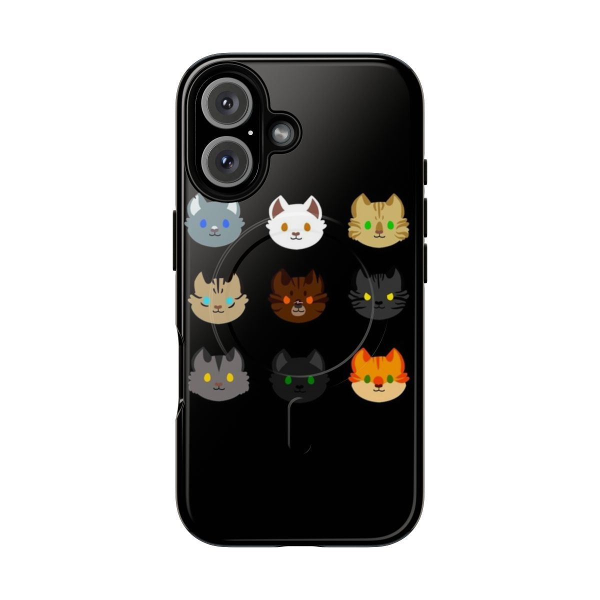 Durable phone cases featuring the Thunderclan cats from the Warrior Cats series