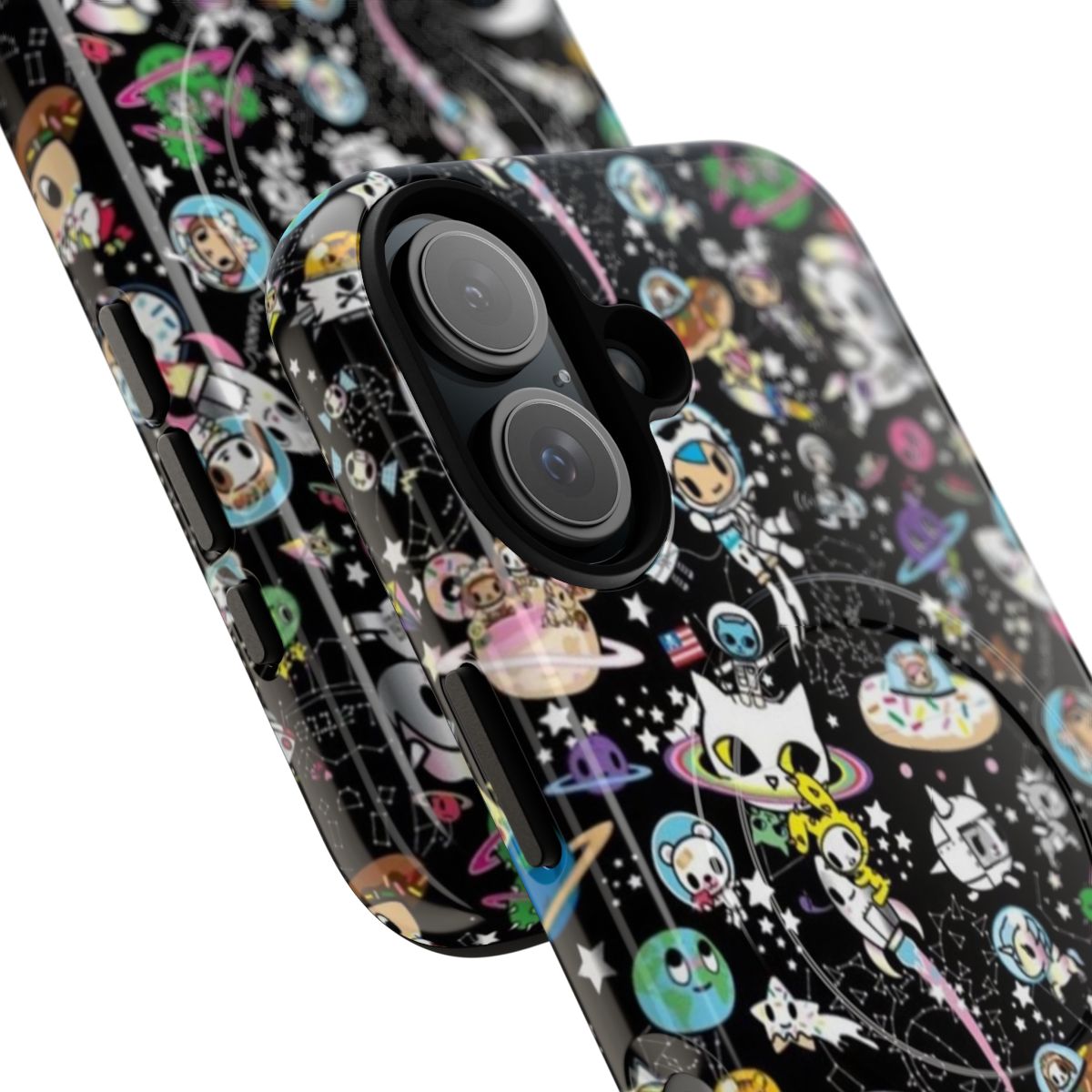 Tokidoki-inspired magnetic tough phone case with space-themed design - Detail