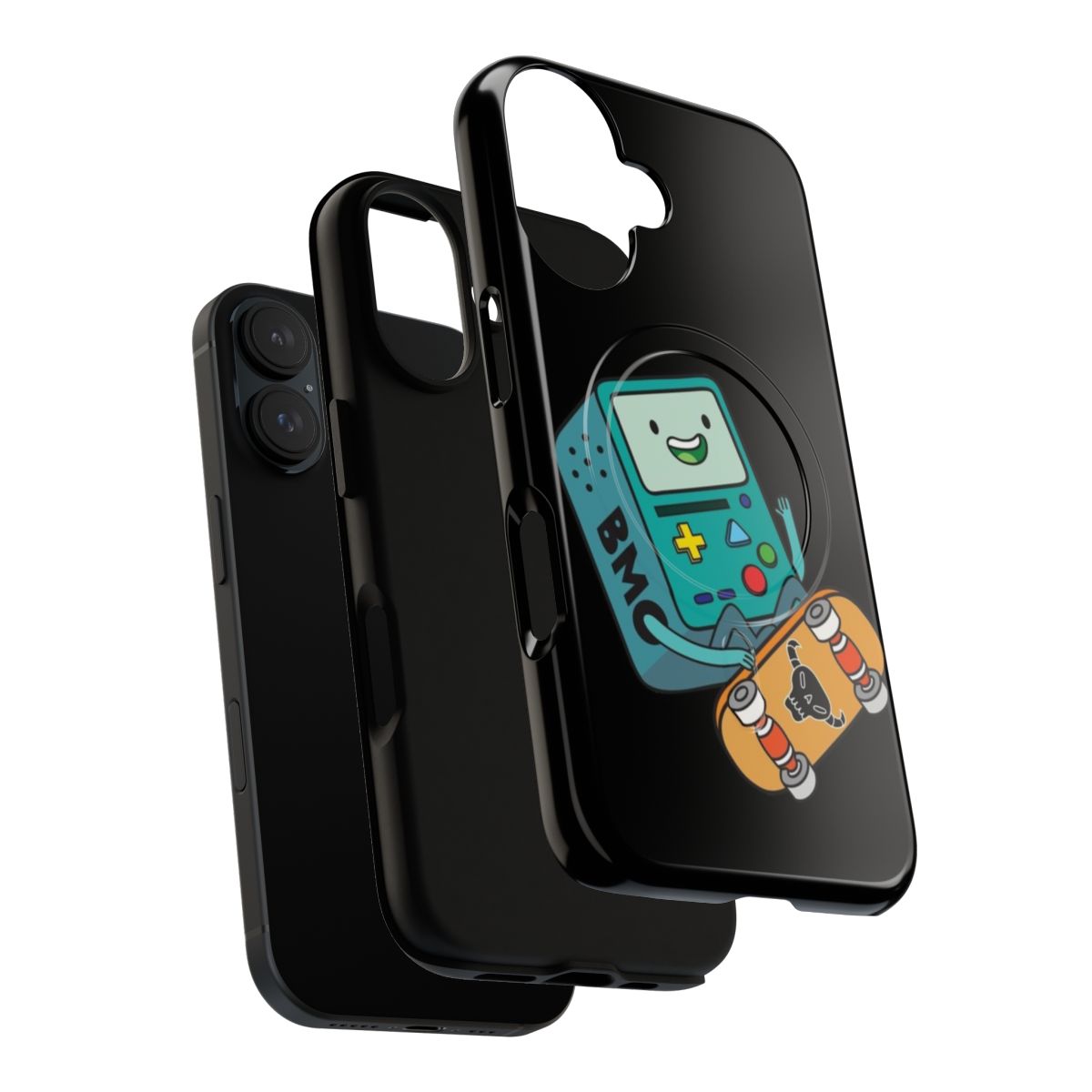 BMO-inspired skateboard-style magnetic tough phone case - Layers